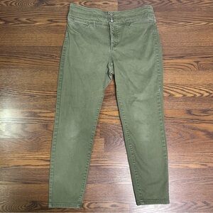LOFT Skinny Jeans in Olive Green size 12